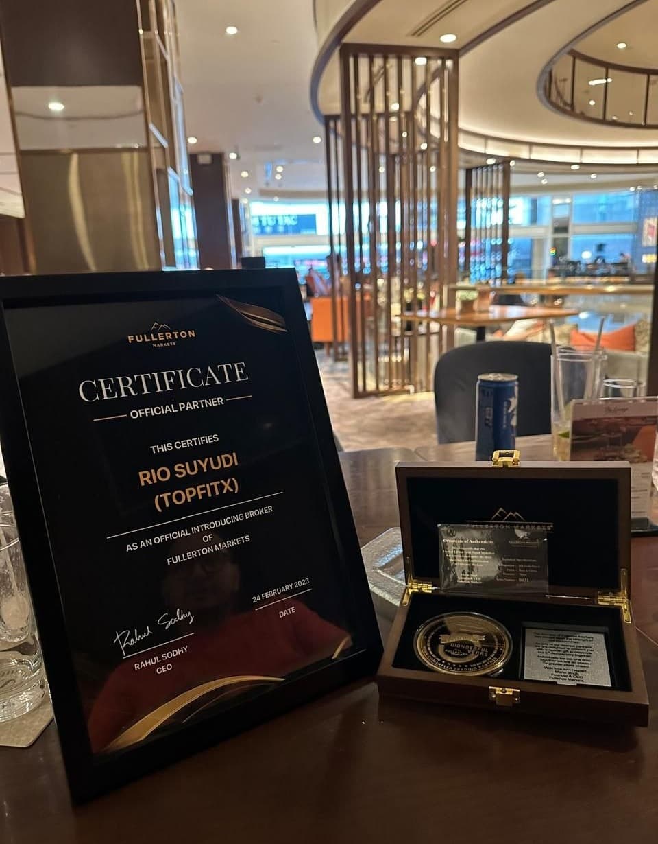 Fullerton Markets Official Partner Certificate